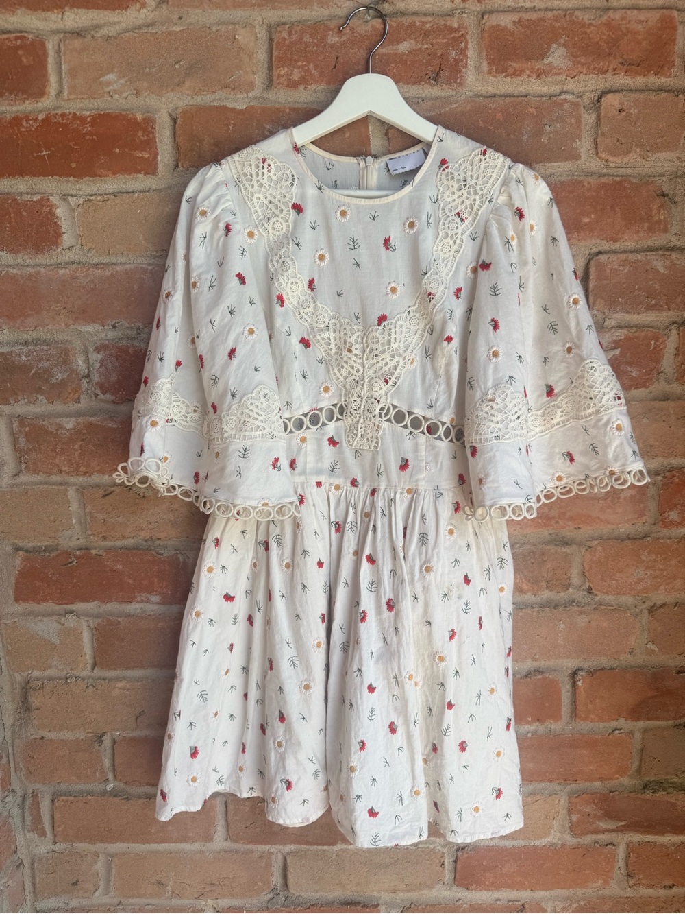 ASOS Floral Lace Trim Dress